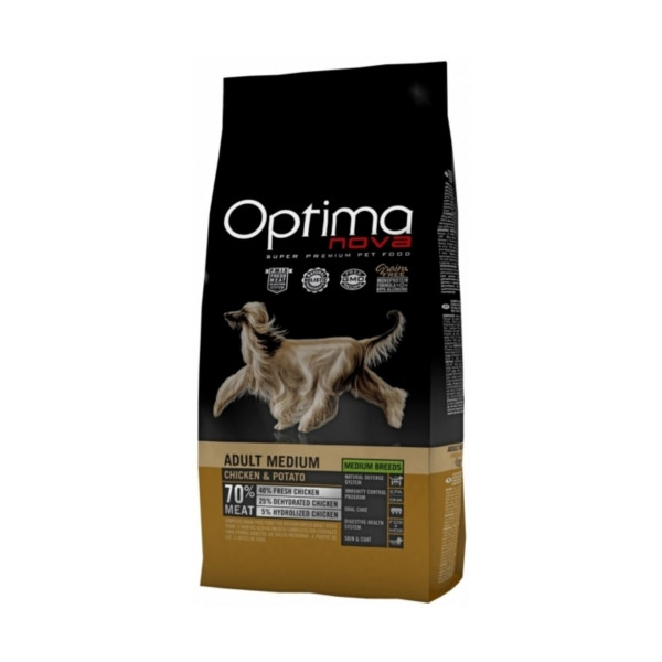 Pienso Optima Nova Adult Medium Pollo Grain Free