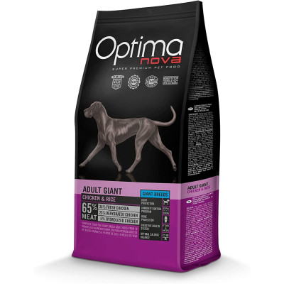 Optima Nova Adult Giant Pollo Arroz 12 Kg.