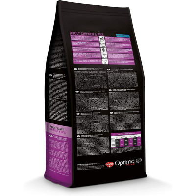 Optima Nova Adult Giant Pollo Arroz 12 Kg.