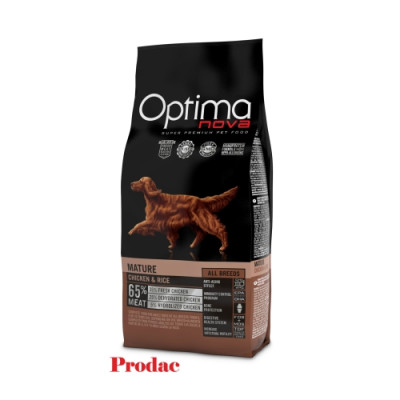 Optima Nova Adult Mature Pollo Arroz 12 Kg.