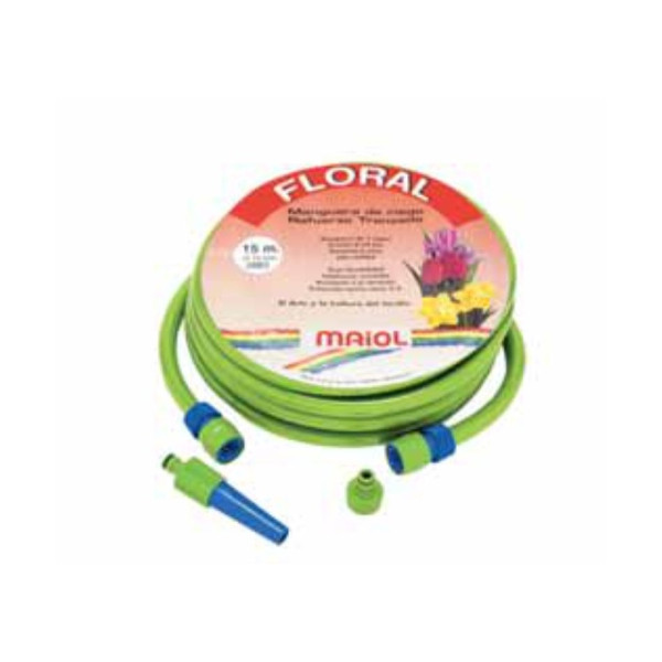 Manguera Floral Verde 15Mts.+Kit