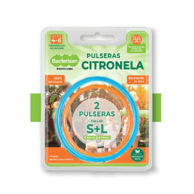 Bacterisan Pulseras Citronela 2 Uds.