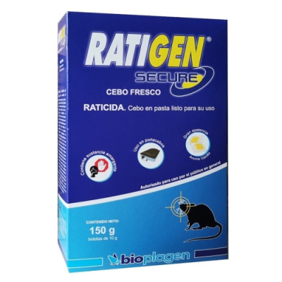 Raticida Ratigen Secure Cebo Fresco 150 Gr. Brodifacoun