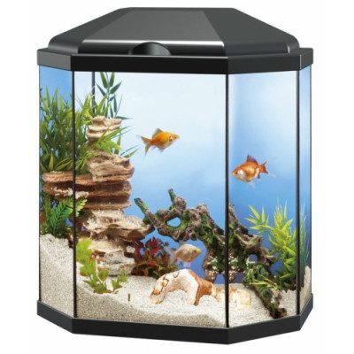 Acuario Aqua 30 Led. Negro.