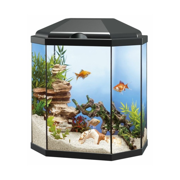 Acuario Aqua 30 Led. Negro.