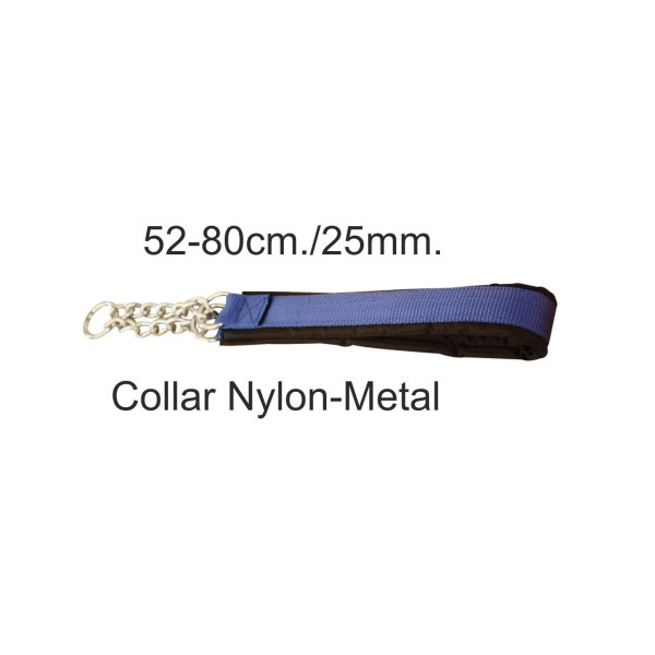 Collar Nylon/Metal Azul