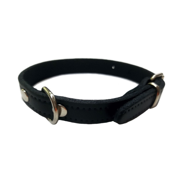 Collar Cuero Liso Para Perros Vmd