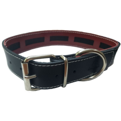 Collar Cuero Protec Negro 40X3Cm