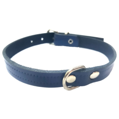 Collar Cuero Azul Laura 1