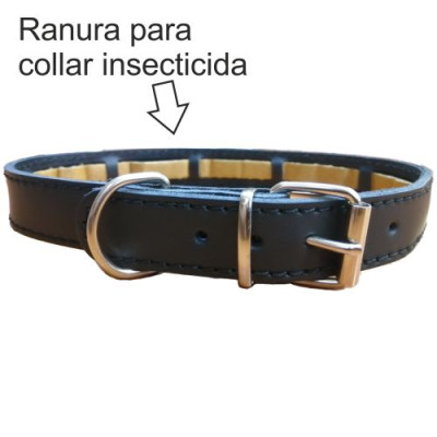 Collar Protect Cuero Negro 45X2.5Cm