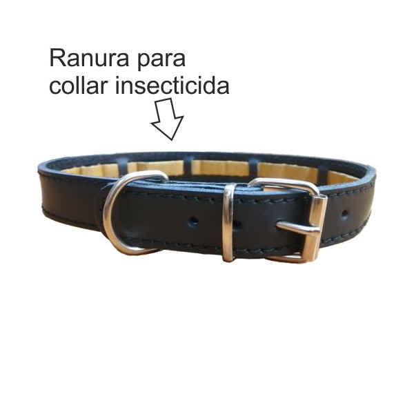 Collar Cuero Perro Para Collar Insecticida