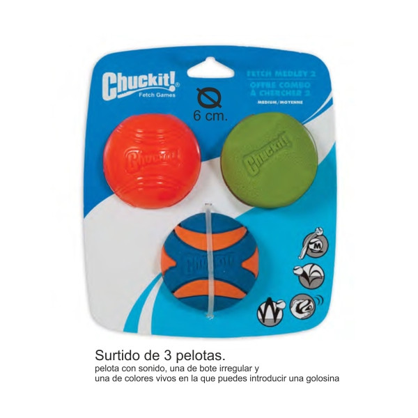 Chuckit Surtido Pelotas 3Pack