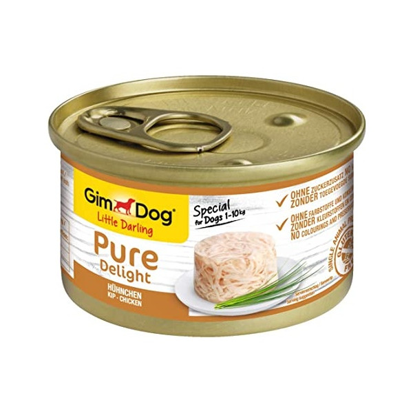 Lata Gimdog Pure Delight Pollo, 85Gr.