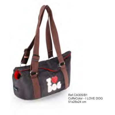 Bolso Transporte I Love Dog 51X28X24Cm.