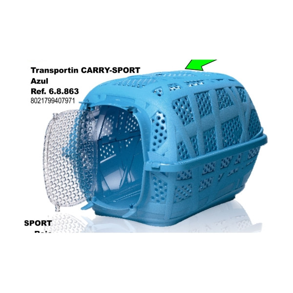 Transportin Perro Carry-Sport.Azul 48,5X34X32Cm.