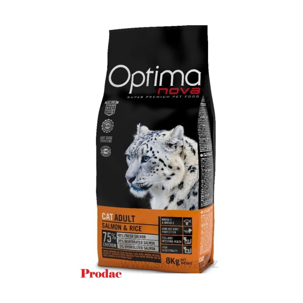 Optima Nova Cat Adult Salmon Rice 2 Kg.