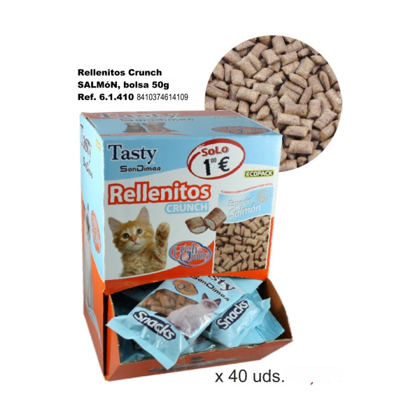 Rellenito Crunch Cat Salmon Bolsa 50Gr. C/40 Bolsas