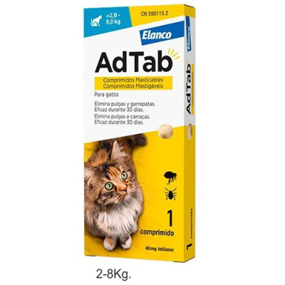 Adtab 48 Mg Gato 2-8 Kg 1 Comprimido