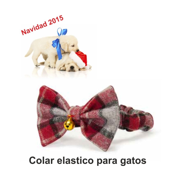 Collar Elastico Mascota Palomita Navidad