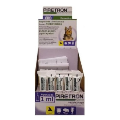 Piretron Clinico 30 Pipetas 1 Ml. Perro Menos 15 Kg.