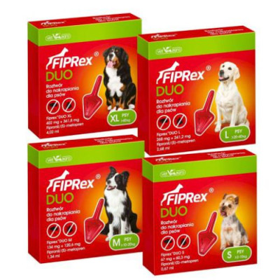 Pipetas Fiprex Duo -M- 10 A 20 Kg. Pipetas Fiprex Duo -M- 10 A 20 Kg.