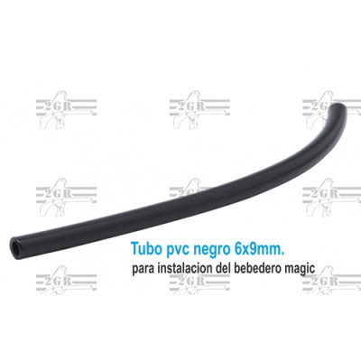 Tubo Pvc Alcapell 6X9Mm. Color Negro