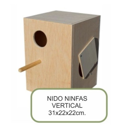 Nido Madera Ninfas Vertical