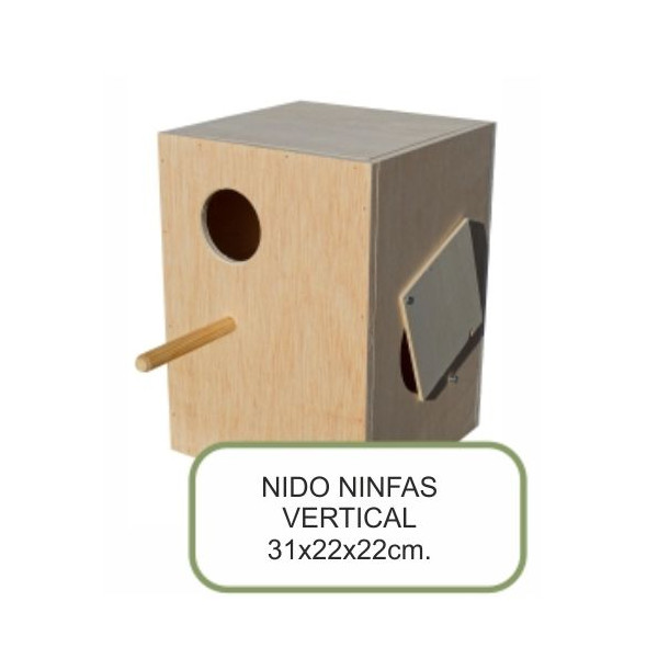 Nido Madera Ninfas Vertical