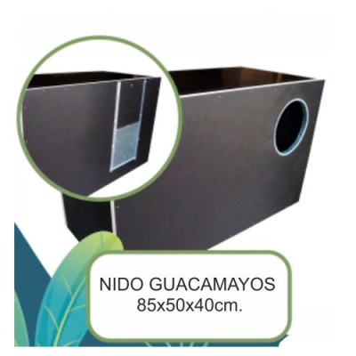 Nido Madera Guacamayos